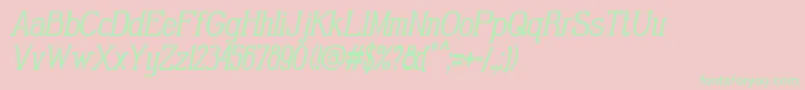 GabrielSerifCondensedItalic Font – Green Fonts on Pink Background