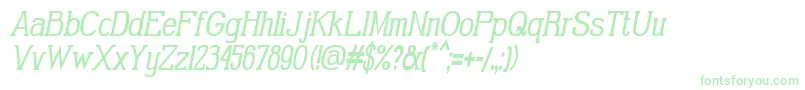 Шрифт GabrielSerifCondensedItalic – зелёные шрифты на белом фоне
