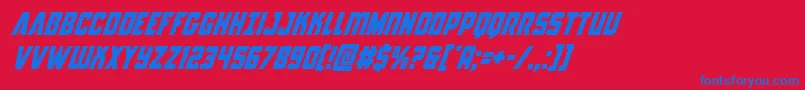 Antillessuperital Font – Blue Fonts on Red Background