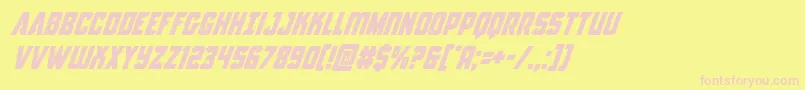 Antillessuperital Font – Pink Fonts on Yellow Background