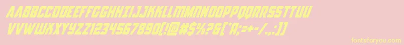 Antillessuperital Font – Yellow Fonts on Pink Background
