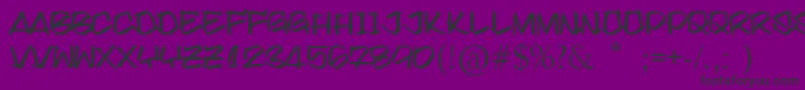 フォントFoundItOnDafont – 紫の背景に黒い文字