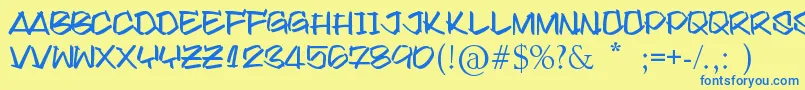More about FoundItOnDafont Font FoundItOnDafont Font – Blue Fonts on Yellow Background