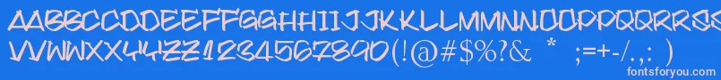 Шрифт FoundItOnDafont – розовые шрифты на синем фоне