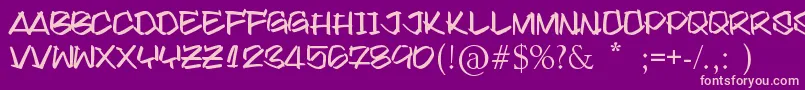 FoundItOnDafont Font – Pink Fonts on Purple Background