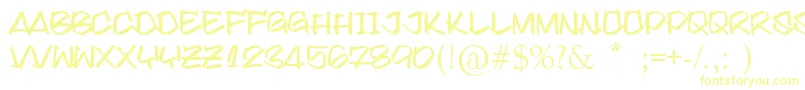 FoundItOnDafont Font – Yellow Fonts on White Background