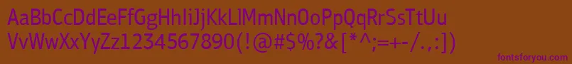 Шрифт PfbulletinsansproRegular – фиолетовые шрифты на коричневом фоне