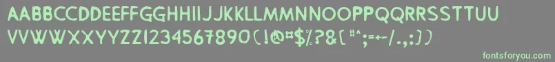 Pingpong Font – Green Fonts on Gray Background
