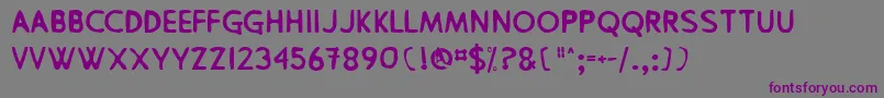 Pingpong Font – Purple Fonts on Gray Background