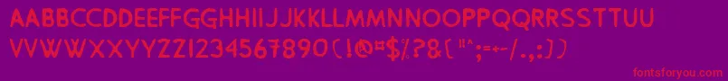 Pingpong Font – Red Fonts on Purple Background
