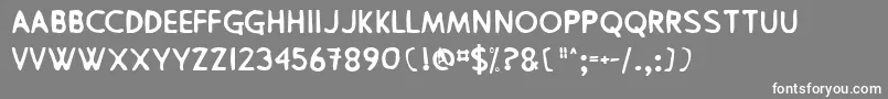 Pingpong Font – White Fonts on Gray Background