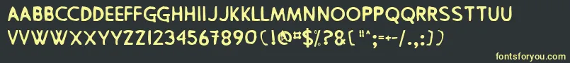 Pingpong Font – Yellow Fonts on Black Background