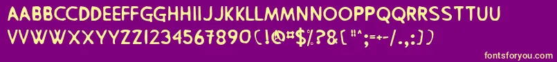 Pingpong Font – Yellow Fonts on Purple Background