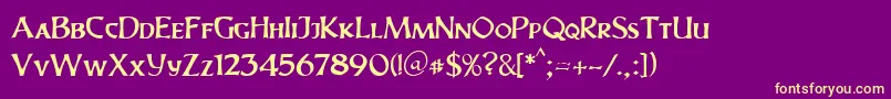 En savoir plus sur la police Ovalico41Db Police Ovalico41Db – polices jaunes sur fond violet