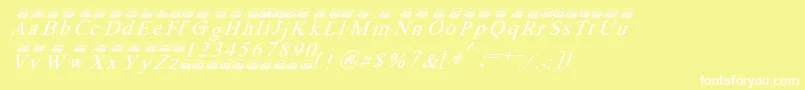 fuente Ferretsrtopsitalics – Fuentes Blancas Sobre Fondo Amarillo