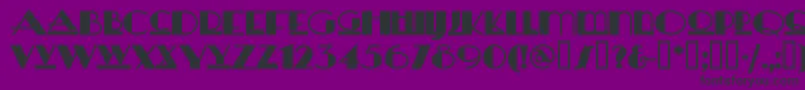 Heras-fontti – mustat fontit violetilla taustalla