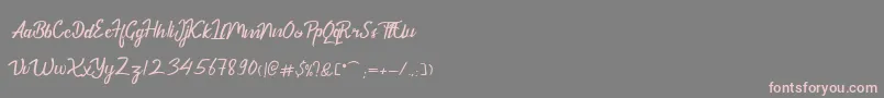 DekadePersonalUse Font – Pink Fonts on Gray Background
