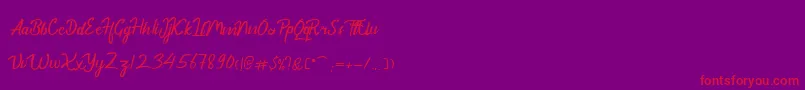 DekadePersonalUse Font – Red Fonts on Purple Background