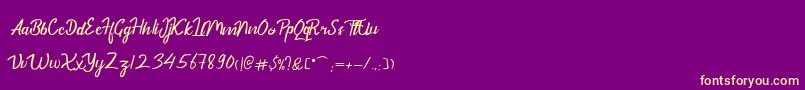 DekadePersonalUse Font – Yellow Fonts on Purple Background