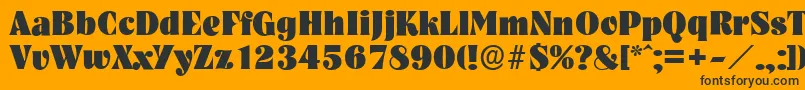 NashvilleserialHeavyRegular Font – Black Fonts on Orange Background