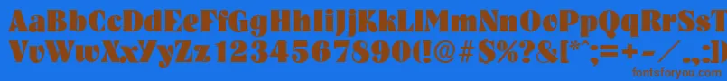 NashvilleserialHeavyRegular Font – Brown Fonts on Blue Background