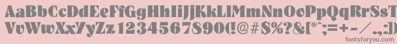NashvilleserialHeavyRegular Font – Gray Fonts on Pink Background