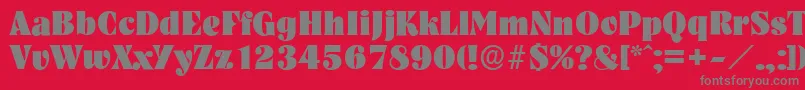 NashvilleserialHeavyRegular Font – Gray Fonts on Red Background