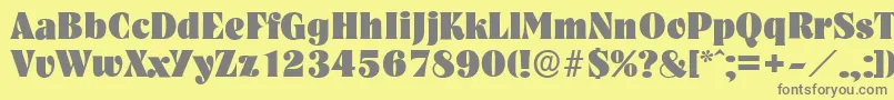 NashvilleserialHeavyRegular Font – Gray Fonts on Yellow Background