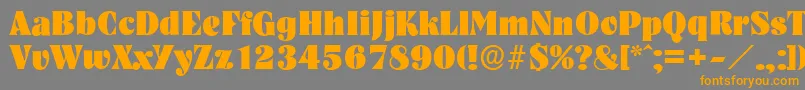 NashvilleserialHeavyRegular Font – Orange Fonts on Gray Background