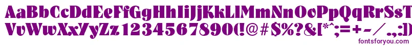 NashvilleserialHeavyRegular Font – Purple Fonts on White Background