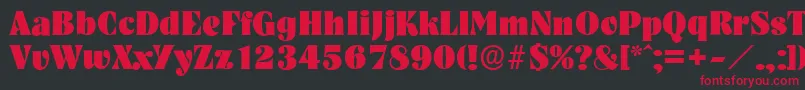 NashvilleserialHeavyRegular Font – Red Fonts on Black Background
