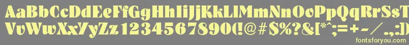 NashvilleserialHeavyRegular Font – Yellow Fonts on Gray Background