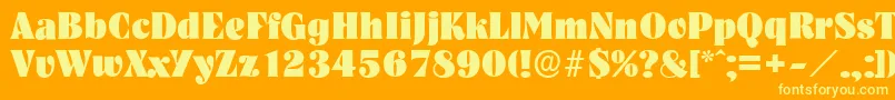 NashvilleserialHeavyRegular Font – Yellow Fonts on Orange Background