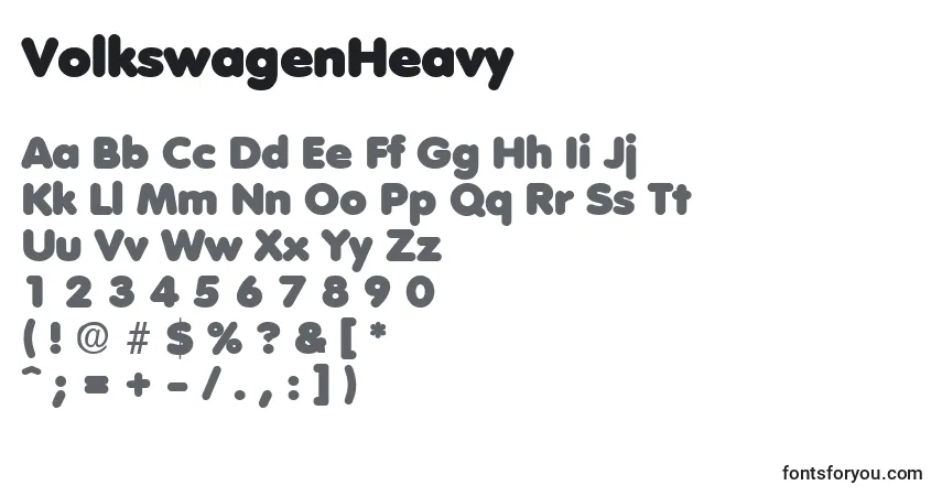 VolkswagenHeavyフォント–アルファベット、数字、特殊文字