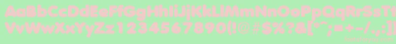 VolkswagenHeavy Font – Pink Fonts on Green Background