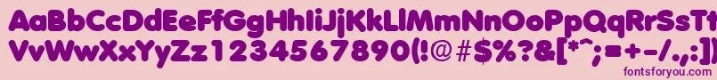 VolkswagenHeavy Font – Purple Fonts on Pink Background