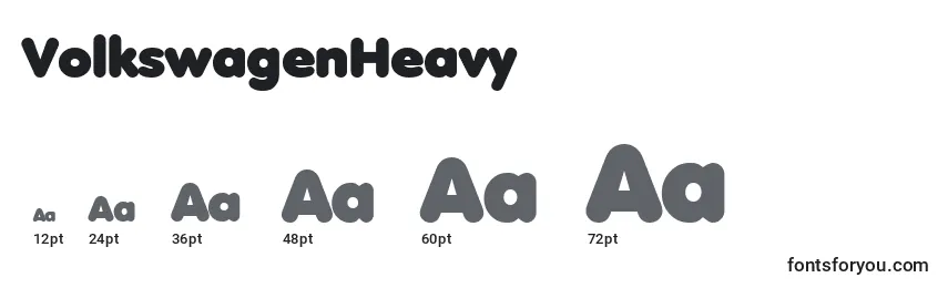 VolkswagenHeavy Font Sizes