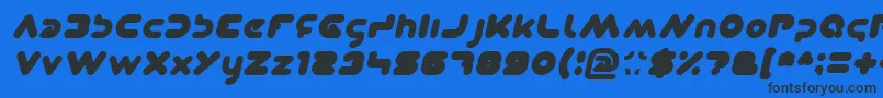 DominiqueItalic Font – Black Fonts on Blue Background