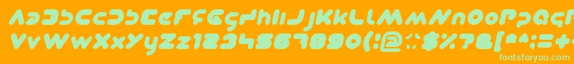 DominiqueItalic Font – Green Fonts on Orange Background