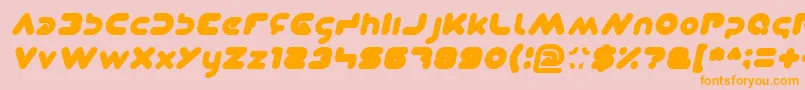 DominiqueItalic Font – Orange Fonts on Pink Background