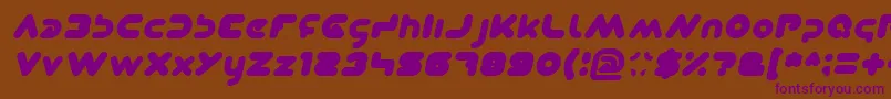 DominiqueItalic Font – Purple Fonts on Brown Background