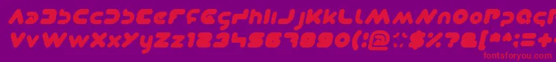 DominiqueItalic Font – Red Fonts on Purple Background