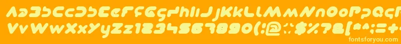 DominiqueItalic Font – Yellow Fonts on Orange Background