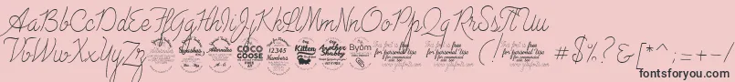 AdvertisingScriptMonolineTrial Font – Black Fonts on Pink Background