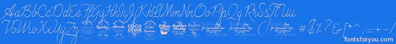 AdvertisingScriptMonolineTrial Font – Pink Fonts on Blue Background