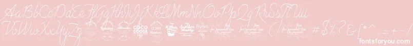 AdvertisingScriptMonolineTrial Font – White Fonts on Pink Background