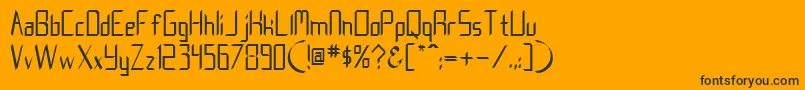 TrekGeneration2 Font – Black Fonts on Orange Background