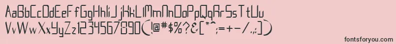 フォントTrekGeneration2 – ピンクの背景に黒い文字