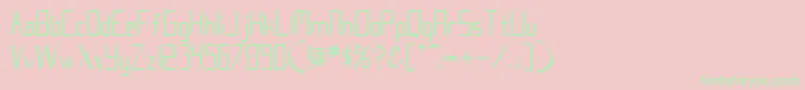 TrekGeneration2 Font – Green Fonts on Pink Background