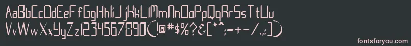 fuente TrekGeneration2 – Fuentes Rosadas Sobre Fondo Negro